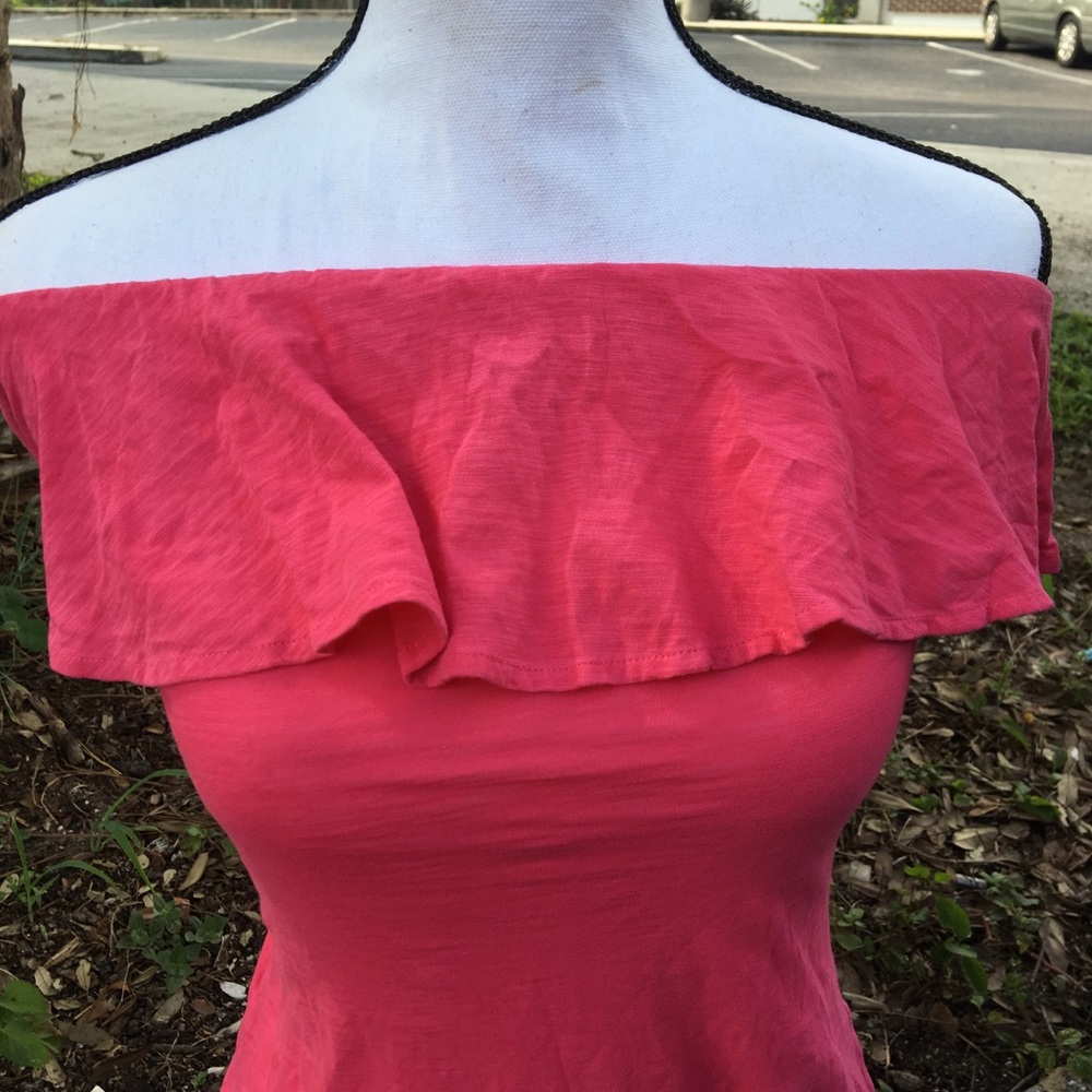 SALE! LILLY PULITZER PINK WILEY RUFFLE TUBE TOP